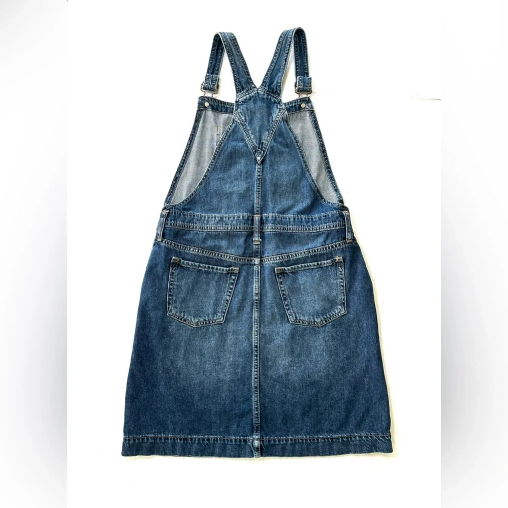 Gap Denim Skirtall Overall Dress Pockets Medium Blue Kid Size‎ XXL or Women’s S